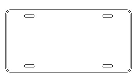 License Plate Template Svg
